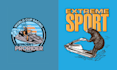 design unique summer skeleton jetski logo