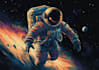 do a cool astronaut illustration