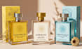 design luxury perfume packaging, box, and cosmetic label with 3d mockup