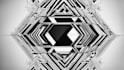 create black and white geometric artistic tattoo design