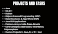 do java, c, and cpp programming projects and assignment