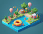 design 3d pixar style cartoon character