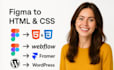 convert figma to html css figma to webflow figma to framer ui figma to wordpress