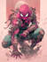 do a digital art comic illustration superhero cartoon style