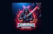 do samurai esport mascot logo with your creative thinking