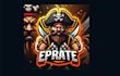 do captain pirate esport mascot logo with creative concepts