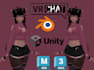 do vrchat avatar, 3d model custom character, vrc game character unity, blender