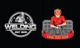 create high quality mascot mechanical welding logo