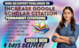 increase backdate citation, h index on google scholar using researchgate journal