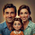 disney family couple cartoon portrait