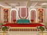render custom 3d interior design wedding stage, event center,3d hall walkthrough