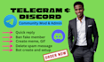 telegram admin,discord mod,chatter,moderator,community manager, telegram chatter