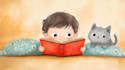 do handmade watercolor style children story book illustration