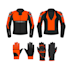design motorcycle suits, denim and leather jackets, gloves