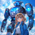 draw anime style mecha robot logo and friendship portrait
