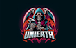make a creative undeath mascot logo with unique concepts