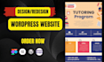 be wordpress website or website design with elementor pro