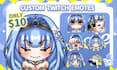 create chibi twitch emotes, discord emotes, animated