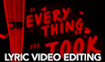 create a unique, custom music lyric video for your song