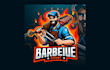 do awesome barbecue esport mascot logo within two days