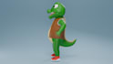 do a 3d cartoon character