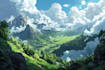 create concept art, fantasy landscapes, background scenes