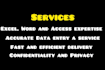 do expert level data entry and excel spreadsheet work