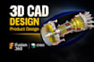 do 3d cad design 3d models 3d product design in fusion 360 and creo