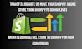 transfer, migrate or move shopify store to gohighlevel