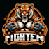 tiger woods fighter mascot logo design service