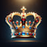 cannabis king crown badge logo