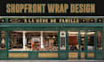do professional shop front or storefront window graphics, vinyl stickers