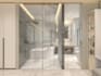 do bathroom interior design in 2d layout, 3d and render