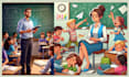 do children book illustration, african american children book illustration