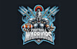 do football warriors mascot logo with creative concepts