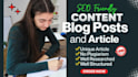 do content writing blog, article, website, guest post