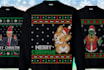create ugly christmas sweater and sweatshirt design