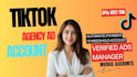 create tiktok agency ad account, tik tok ads manager