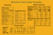 fda, cfia, eu, fsanz compliant nutrition facts label