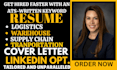 write impactful logistics resume, supply chain, procurement and transportation