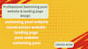 do swimming pool website construction website landing page pool website