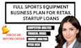craft full sports equipment business plan for retail startup loans