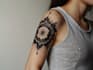 create a black and white tattoo design