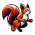 do modern squirrel on white background easy mascot logo design