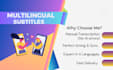 add subtitles in english spanish italian and portuguese
