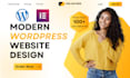 build wordpress website design, rebuild wordpress elementor website woocommerce