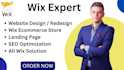 build wix website, redesign wix website design wix website, wix ecommerce