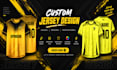 design sublimation football jersey