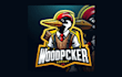 do unique woodpecke mascot logo with unlimited revision