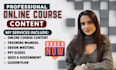 do online course creation, training manual, course curriculum, teacheable, plan